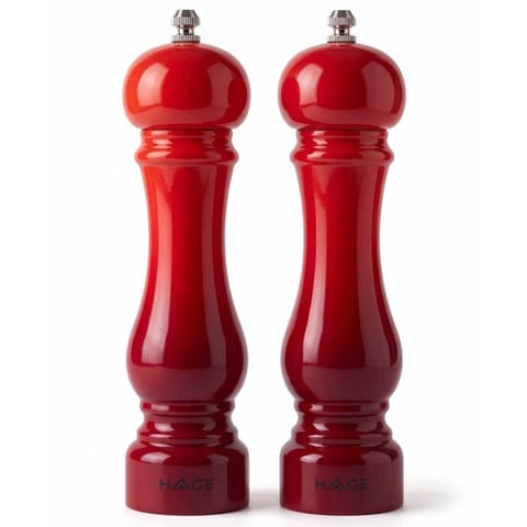⁨ZESTAW RĘCZNYCH MŁYNKÓW DO PIEPRZU I SOLI 22cm HAGE RED⁩ w sklepie Wasserman.eu