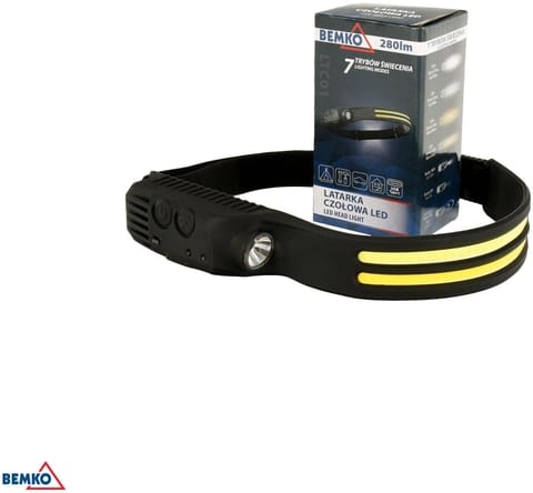 ⁨LATARKA CZOŁOWA LED BEMKO AKUMULATOROWA 1200mAh⁩ w sklepie Wasserman.eu