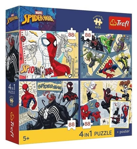 ⁨Puzzle 4x88el Sieć zabawy + kolekcjonerski plakat⁩ w sklepie Wasserman.eu