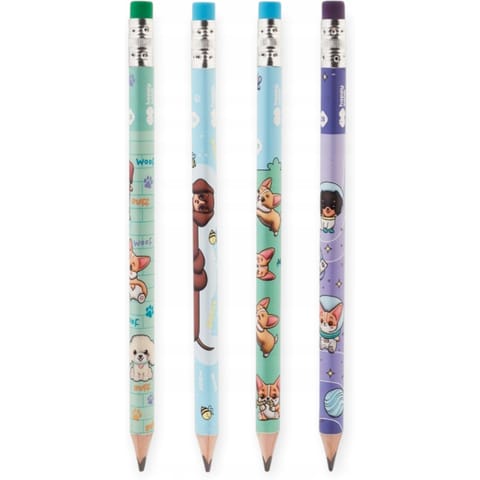 ⁨Ołówek do nauki pisania jumbo trójkątny 2B Corgi Team HA 3132 01CT-2B HAPPY COLOR⁩ w sklepie Wasserman.eu