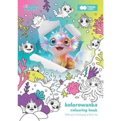 ⁨Kolorowanka Aqua Cuties 90g/m2 A4 16str. HA 4720 2030-AC01 HAPPY COLOR⁩ w sklepie Wasserman.eu