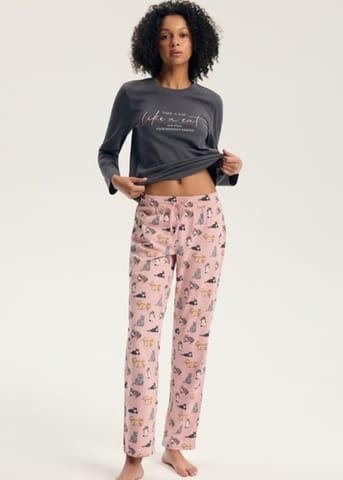 ⁨PIŻAMA HENDERSON LADIES 45419 GINNI 90X (kolor Grey, rozmiar XXL)⁩ w sklepie Wasserman.eu