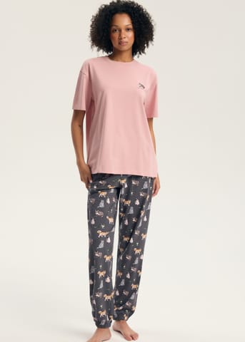 ⁨PIŻAMA HENDERSON LADIES 45420 GINNI 39X (kolor dusty rose, rozmiar XXL)⁩ w sklepie Wasserman.eu