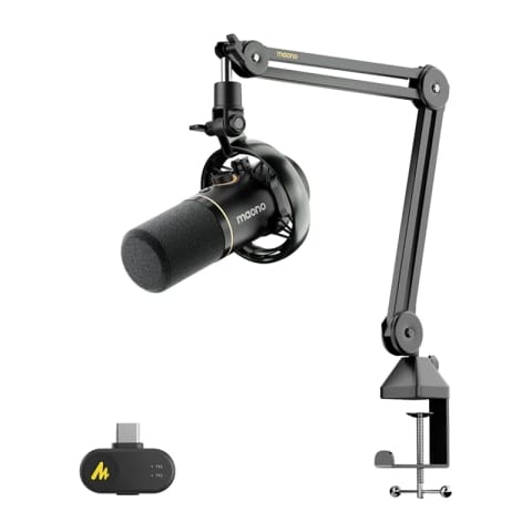 ⁨Mikrofon dynamiczny MAONO PD200WS (czarny)⁩ w sklepie Wasserman.eu