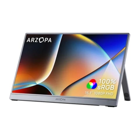 ⁨Monitor przenośny ARZOPA Z1C 16,1" (szary)⁩ w sklepie Wasserman.eu