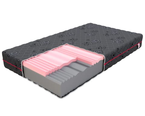 ⁨Materac piankowy DYNAMIC Pianka profilowana memory, pianka profilowana, pokrowiec do prania - 200 x 200 - H4 twardy / H3 średnio twardy - 27 cm⁩ w sklepie Wasserman.eu