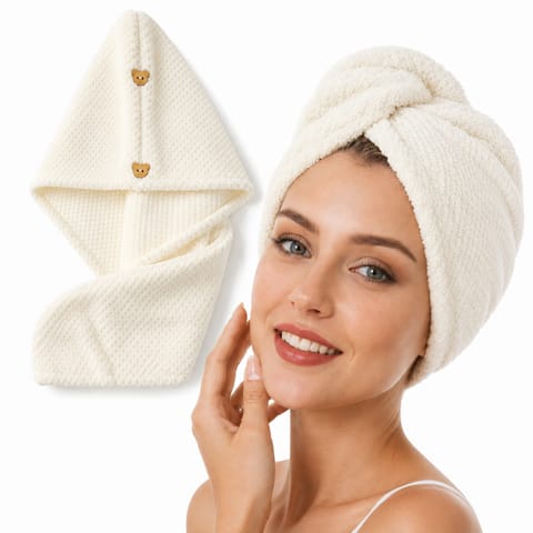⁨Ręcznik, kapturek, turban do włosów, bardzo chłonny, biały 65x25 cm REC60B⁩ w sklepie Wasserman.eu
