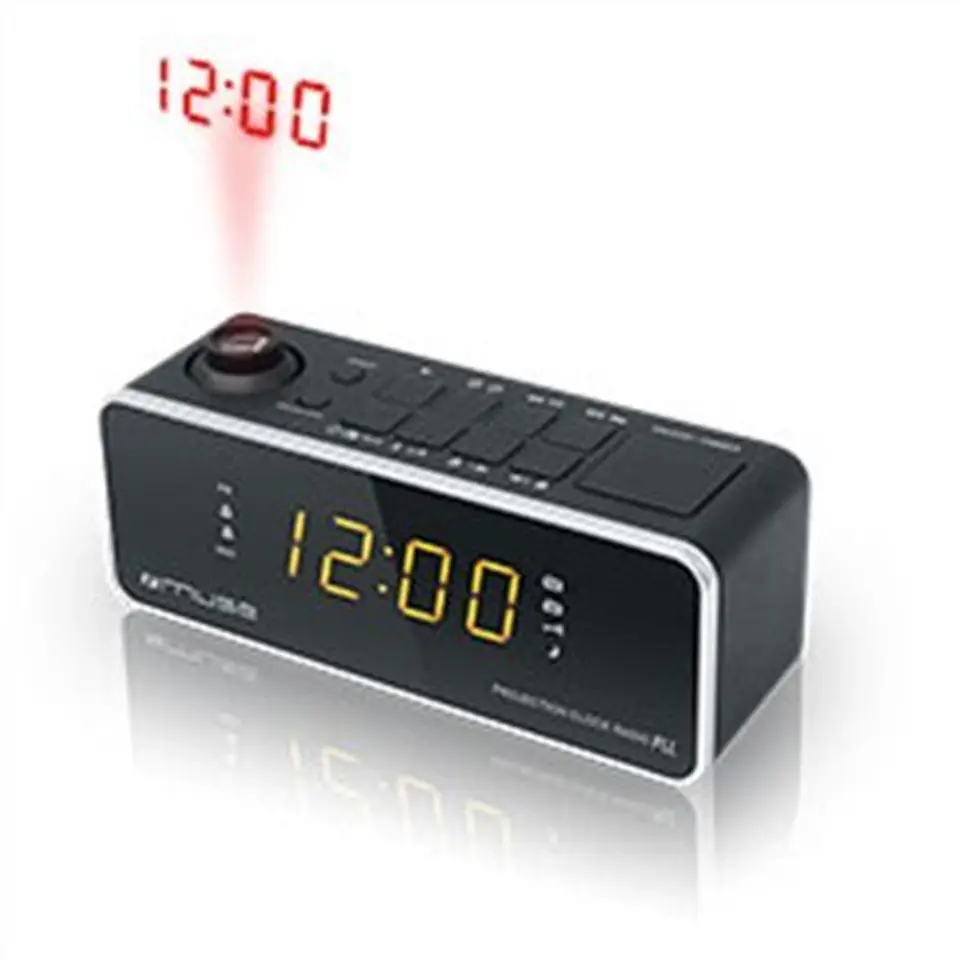 Muse Clock radio M-188P Black, 0.9 inch amber LED, with dimmer w sklepie Wasserman.eu