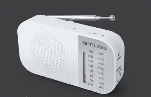 ⁨Muse M-025 RW, radio przenośne, biały⁩ w sklepie Wasserman.eu