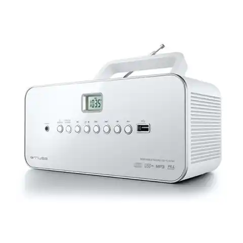 ⁨Muse M-28RDW Weiß, Tragbares Radio CD/MP3-Player mit USB⁩ im Wasserman.eu