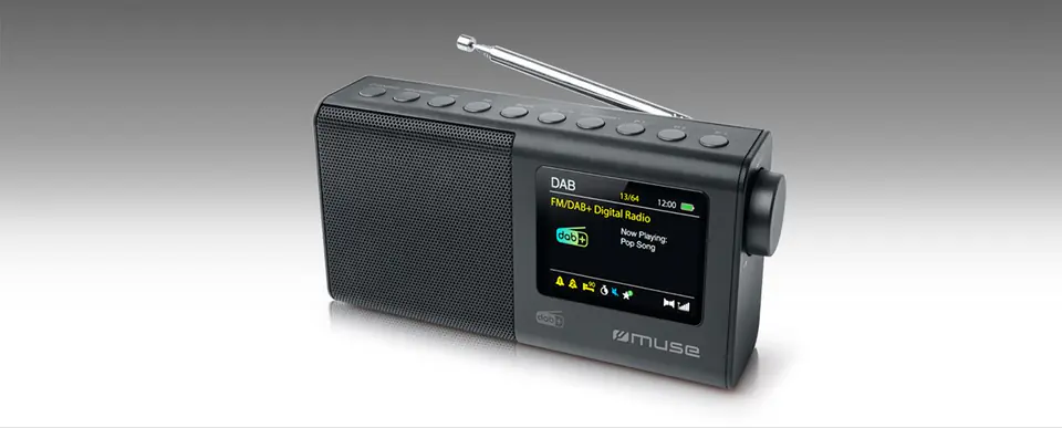 ⁨Muse Portable Radio M-117 DB Portable, Black, FM, DAB/DAB+⁩ at Wasserman.eu