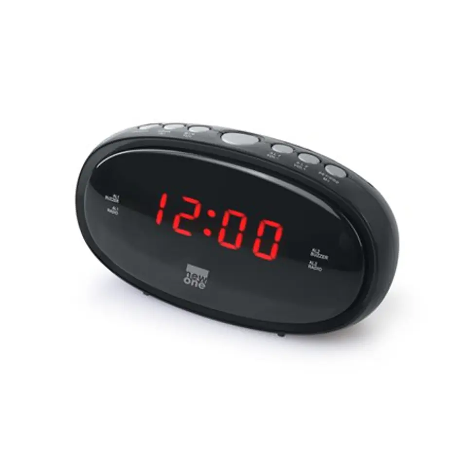 ⁨New-One Clock-radio CR100 Black, Alarm function⁩ at Wasserman.eu