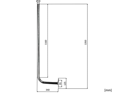 ⁨UCHWYT MUROWY UML-38L30X125/HDG⁩ w sklepie Wasserman.eu