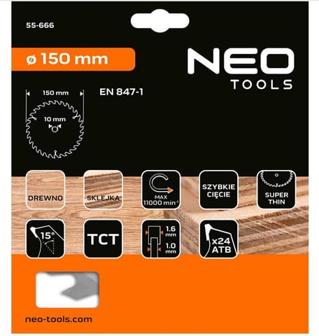 ⁨TARCZA DO PILARKI WIDIOWA 150*10MM*1.6MM, 24 ZĘBY ENERGY+⁩ w sklepie Wasserman.eu