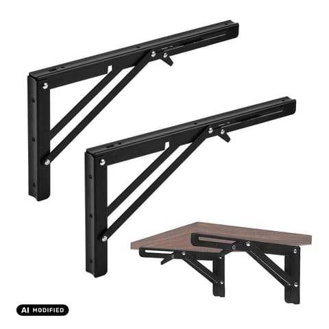 ⁨Uchwyt składany półki ściennej Maclean, min 250mm, max 500mm, max 50kg, 2 szt.,MC-194⁩ w sklepie Wasserman.eu