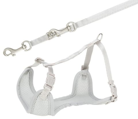⁨Trixie Szelki ze smyczą Junior 26-34cm jasnoszare [15560]⁩ w sklepie Wasserman.eu
