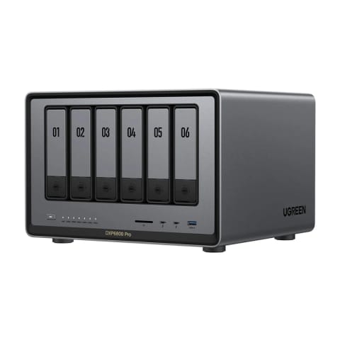 ⁨Serwer plików NAS Ugreen DXP6800 Pro, 6-dyskowy, Intel i5-1235U, 8GB DDR5, 2x 10GbE, 8K HDMI, SD 4.0⁩ w sklepie Wasserman.eu
