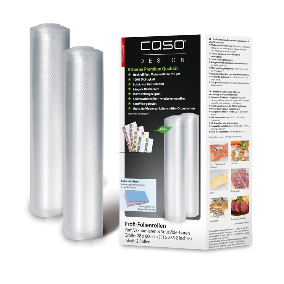 ⁨Caso 1223 vacuum sealer accessory Vacuum sealer roll⁩ at Wasserman.eu