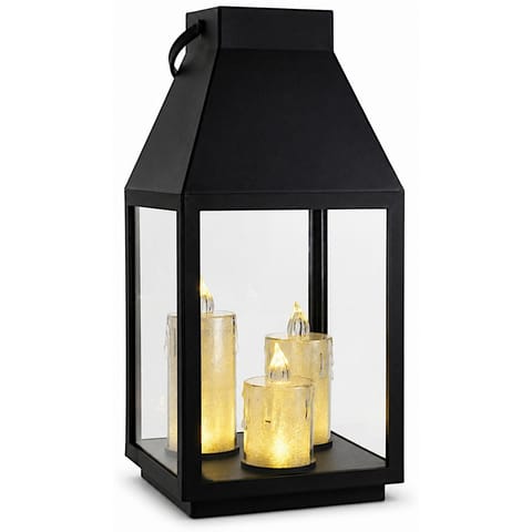 ⁨LATARNIA LAMPION LED 35CM 3 ŚWIECE SASKA GIFT & DECOR⁩ w sklepie Wasserman.eu