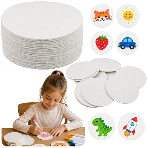 ⁨Magiczny Papier Do Malowania 3D Krążki z Pulpy Drzewnej DIY 20 Szt. 6cm⁩ w sklepie Wasserman.eu