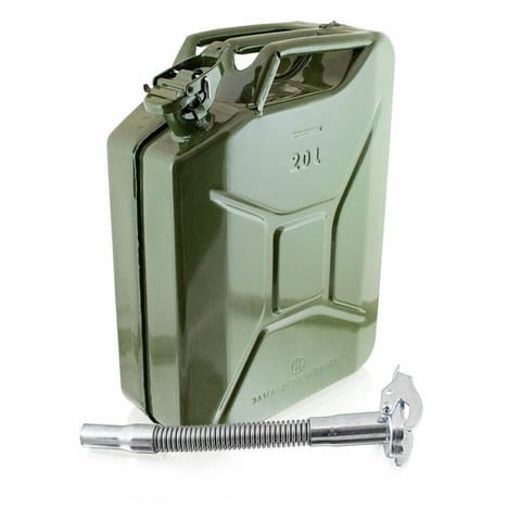 ⁨Kanister Metalowy Bituxx Zestaw z lejkiem regulowanym Stal Walcowana DC03 20l⁩ w sklepie Wasserman.eu
