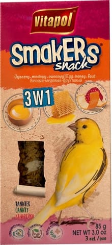 ⁨VITAPOL SMAKERS FOR CANARY -MIX 3pcs op [ZVP-2509] 85g⁩ at Wasserman.eu