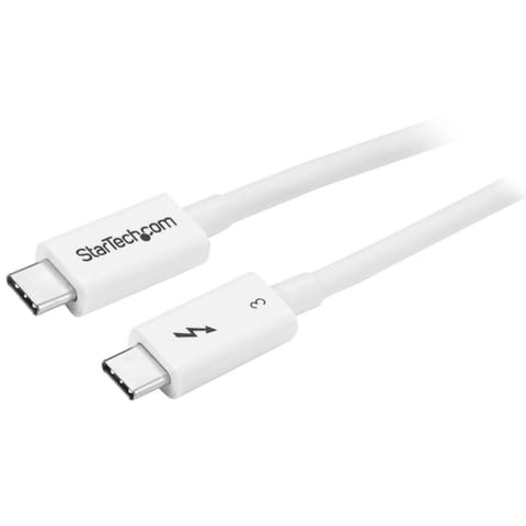 ⁨StarTech.com Thunderbolt 3 Cable - 40Gbps - 0.5m - White - Thunderbolt, USB, and DisplayPort Compatible⁩ at Wasserman.eu