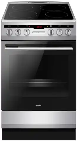 ⁨Amica 57IE3.323HTaD(Xv) cooker Freestanding cooker Zone induction hob Stainless steel A⁩ at Wasserman.eu