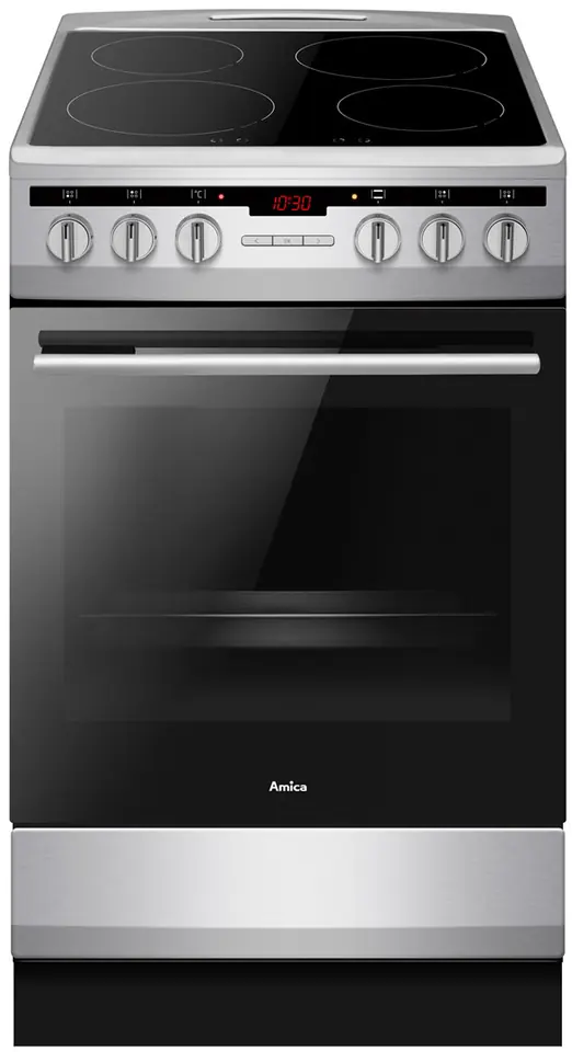 Amica 57IE3.323HTaD(Xv) cooker Freestanding cooker Zone induction hob Stainless steel A at Wasserman.eu