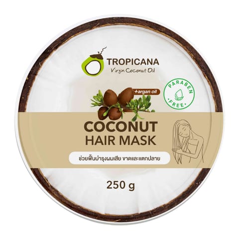 ⁨Tropicana Virgin Coconut Oil Bio Maska do Włosów Wegańska 250 ml⁩ w sklepie Wasserman.eu