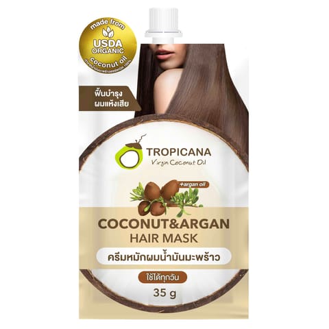 ⁨Tropicana Virgin Coconut Oil Bio Maska do Włosów Wegańska 35 ml⁩ w sklepie Wasserman.eu