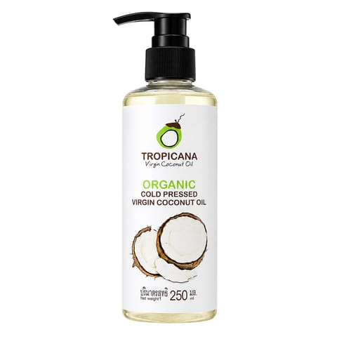 ⁨Tropicana Virgin Coconut Oil Bio Olej Kokosowy do Włosów, Skóry Wegański 250 ml⁩ w sklepie Wasserman.eu
