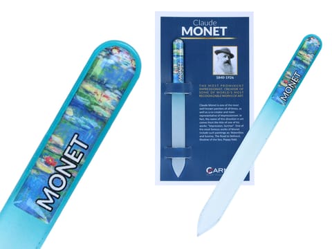 ⁨Szklany pilniczek do paznokci - C. Monet - Lilie wodne (CARMANI)⁩ w sklepie Wasserman.eu