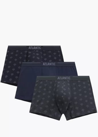 ⁨SZORTY ATLANTIC 3MH-240 JZ26 GRA/INDZ/GRF (kolor granat - indygo - grafit, rozmiar M)⁩ w sklepie Wasserman.eu