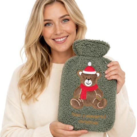 ⁨TERMOFOR GUMOWY XMAS 1,75L ŚWIĄTECZNY MIŚ ZIELONY⁩ w sklepie Wasserman.eu