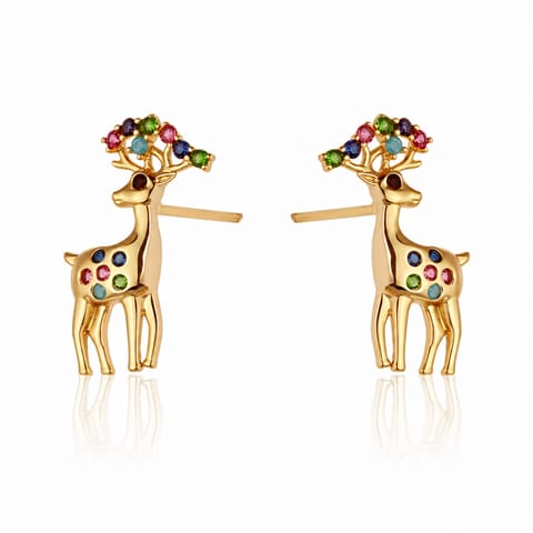 ⁨Stainless steel earrings reindeer stick KST1846⁩ at Wasserman.eu