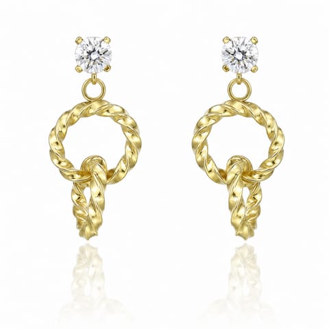 ⁨Surgical Steel Earrings Gold Plated Sticks KST1891⁩ at Wasserman.eu