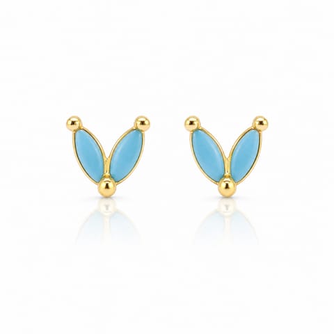 ⁨Gold-plated stainless steel earrings KST2053N⁩ at Wasserman.eu