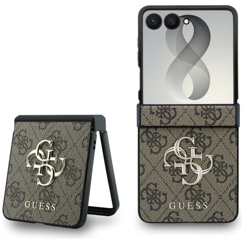 ⁨Guess Big 4G Logo - Etui Samsung Galaxy Z Flip 8 (brązowy)⁩ w sklepie Wasserman.eu