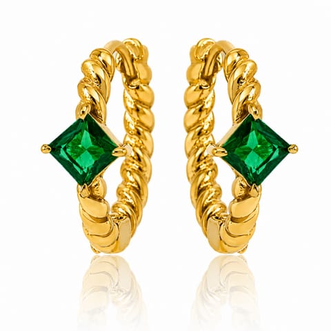⁨14k gold plated stainless steel earrings KST2801ZIE⁩ at Wasserman.eu