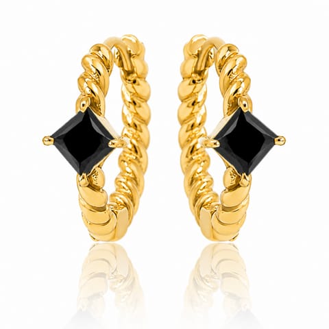 ⁨Stainless steel 14k gold plated earrings KST2801CZ⁩ at Wasserman.eu