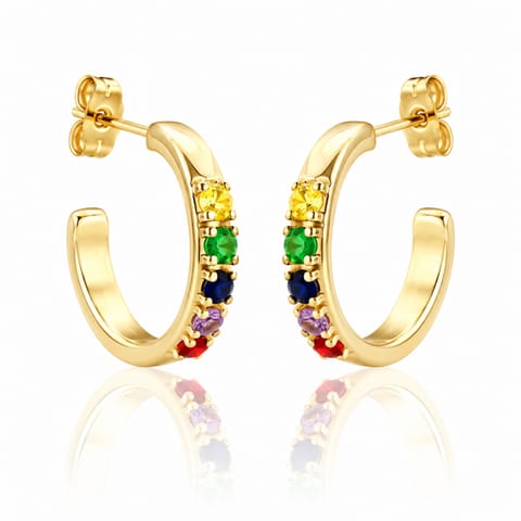 ⁨Stainless steel 14k gold plated earrings KST2805⁩ at Wasserman.eu