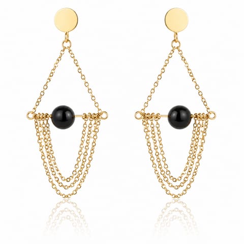 ⁨Stainless steel 14k gold plated earrings KST2814⁩ at Wasserman.eu