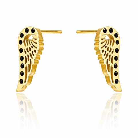 ⁨Gold plated stainless steel earrings KST2091 stick⁩ at Wasserman.eu