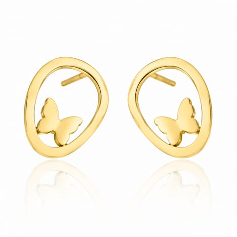⁨Surgical steel earrings gold-plated sticks KST2709⁩ at Wasserman.eu