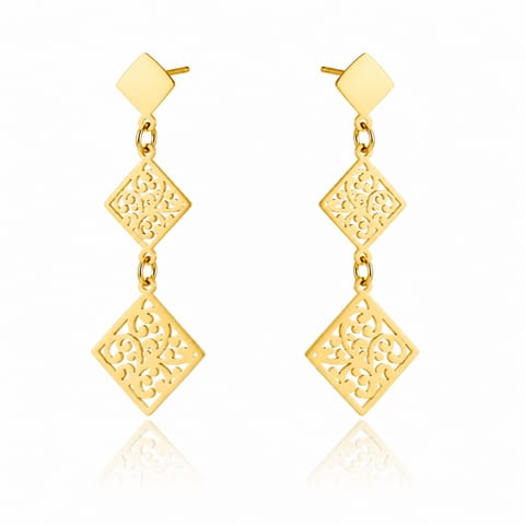 ⁨Gold plated stainless steel earrings KST2691⁩ at Wasserman.eu