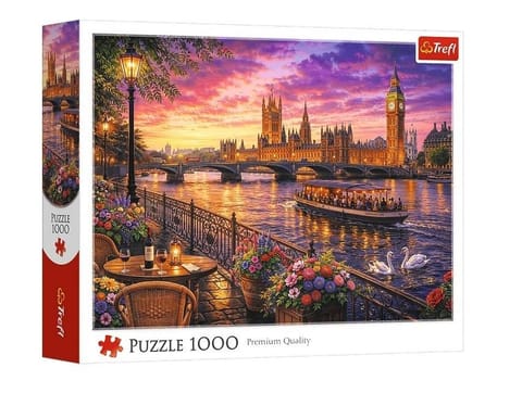 ⁨Puzzle 1000 Wieczór nad Tamizą Londyn TREFL⁩ w sklepie Wasserman.eu