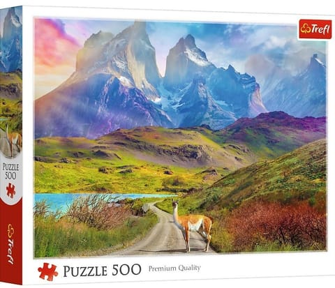 ⁨Puzzle 500 Lama w Patagonii TREFL⁩ w sklepie Wasserman.eu