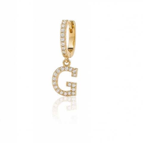 ⁨Gold-plated earrings letter G KST1683G⁩ at Wasserman.eu