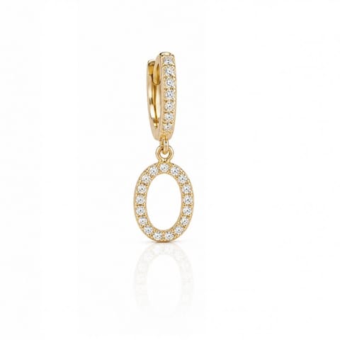 ⁨Gold-plated earrings letter O KST1683O⁩ at Wasserman.eu